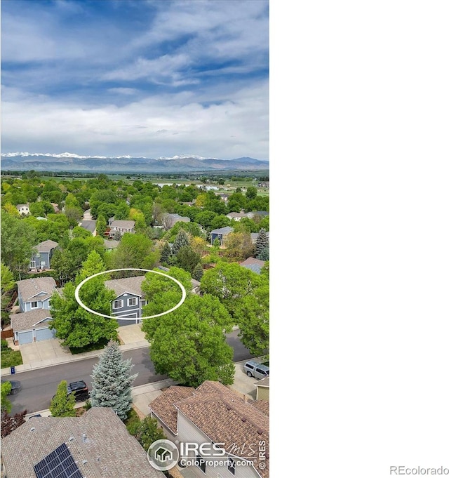 1724 Holeman Dr, Erie, CO 80516 - bird's eye view of a mountainous background