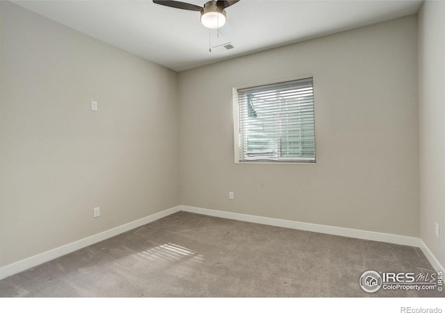 6506 Merrimack Dr, Castle Pines, CO 80108 - empty room with carpet, baseboards, and ceiling fan