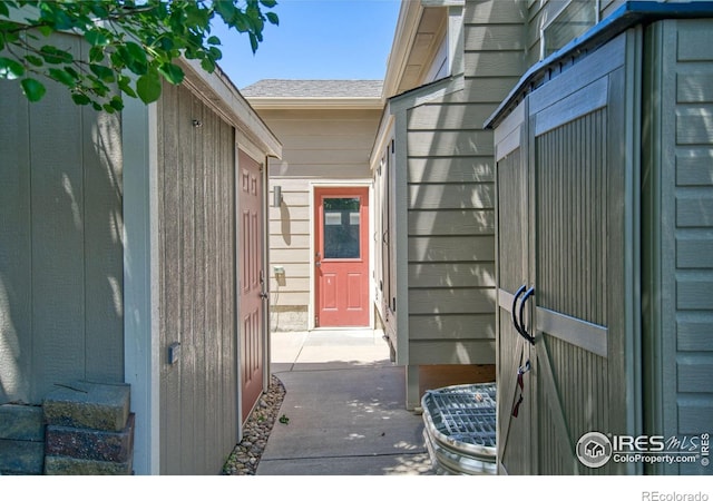 view of doorway to property