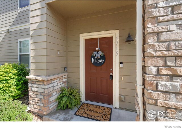view of exterior entry