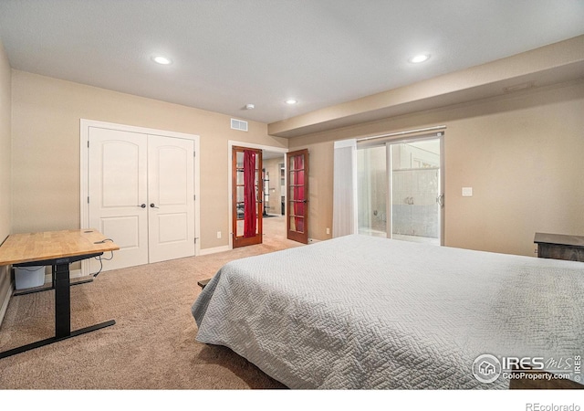4609 Freehold Dr, Windsor, CO 80550 - carpeted bedroom with recessed lighting and a closet