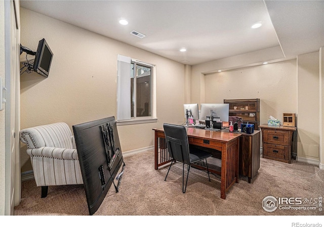 4609 Freehold Dr, Windsor, CO 80550 - office with light carpet and recessed lighting