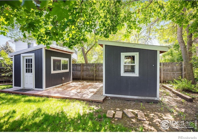 4760 Lee Cir, Boulder, CO 80303 - view of shed with a fenced backyard