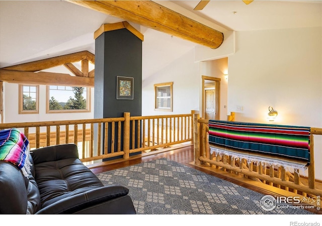 351 County Road 128n, Nederland, CO 80466 - living area with wood finished floors and a ceiling fan