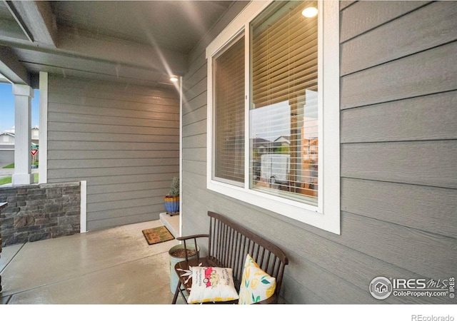 view of patio with covered porch