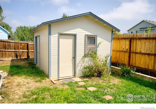 view of shed