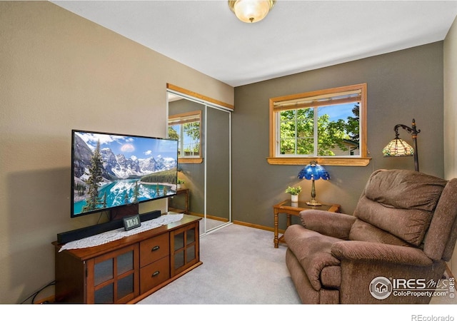 5930 Mars Dr, Fort Collins, CO 80525 - carpeted living area with baseboards