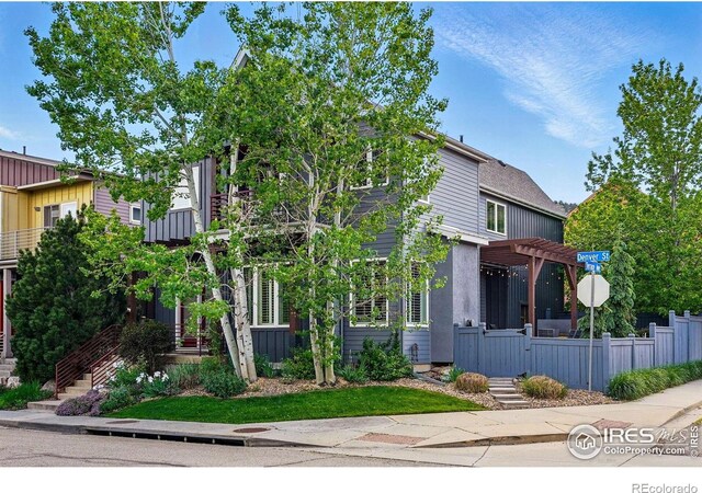 5145 Denver St, Boulder, CO 80304 - view of front facade featuring a pergola