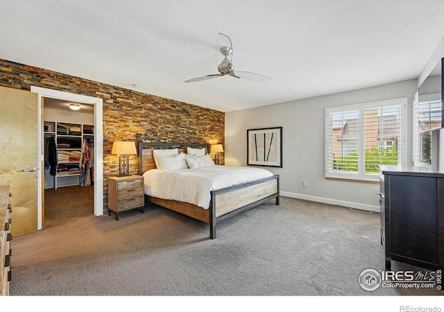 5145 Denver St, Boulder, CO 80304 - bedroom featuring carpet flooring, a spacious closet, a closet, and ceiling fan