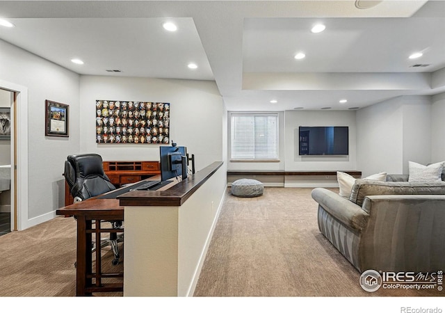 5145 Denver St, Boulder, CO 80304 - office with carpet floors, baseboards, and recessed lighting