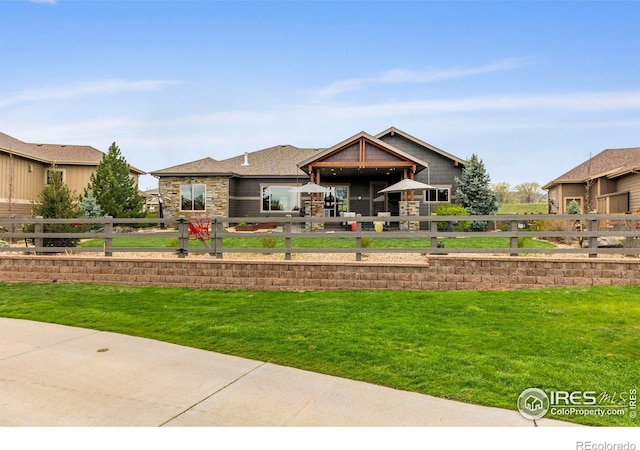 660 Deer Meadow Dr, Loveland, CO 80537 - back of house with stone siding