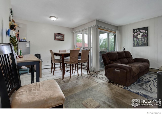 3030 Oneal Pkwy Unit 10, Boulder, CO 80301 - tiled living area featuring a baseboard heating unit