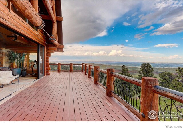 9126 Gold Mine Rd, Loveland, CO 80538 - view of wooden terrace