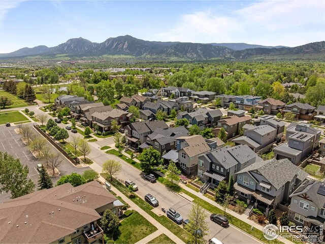 3663 Silverton St, Boulder, CO 80301 - aerial perspective of suburban area featuring a mountain backdrop