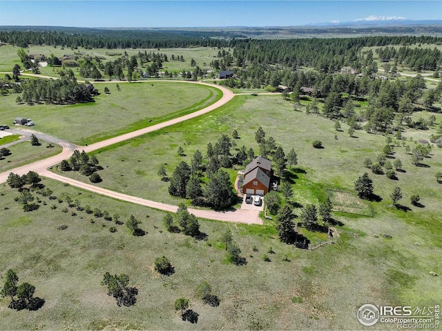 2219 Meadow Green Cir, Franktown, CO 80116 - aerial view of sparsely populated area featuring a heavily wooded area