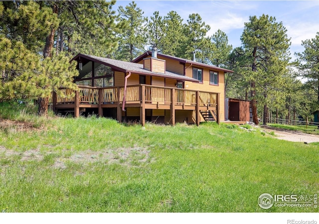 201 Wild Tiger Rd, Boulder, CO 80302 - rear view of house featuring a deck
