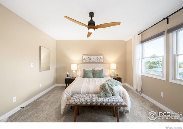 93 Benthaven Pl, Boulder, CO 80305 - carpeted bedroom featuring baseboards and a ceiling fan
