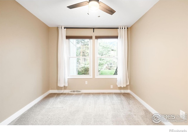 93 Benthaven Pl, Boulder, CO 80305 - empty room featuring carpet, baseboards, and a ceiling fan