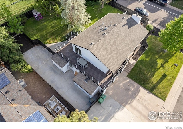 view from above of property