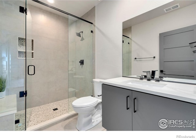 2123 Picture Point Dr, Windsor, CO 80550 - full bath featuring a stall shower, toilet, and vanity