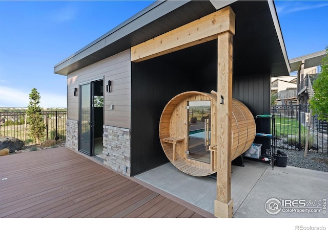 2123 Picture Point Dr, Windsor, CO 80550 - wooden deck featuring fence