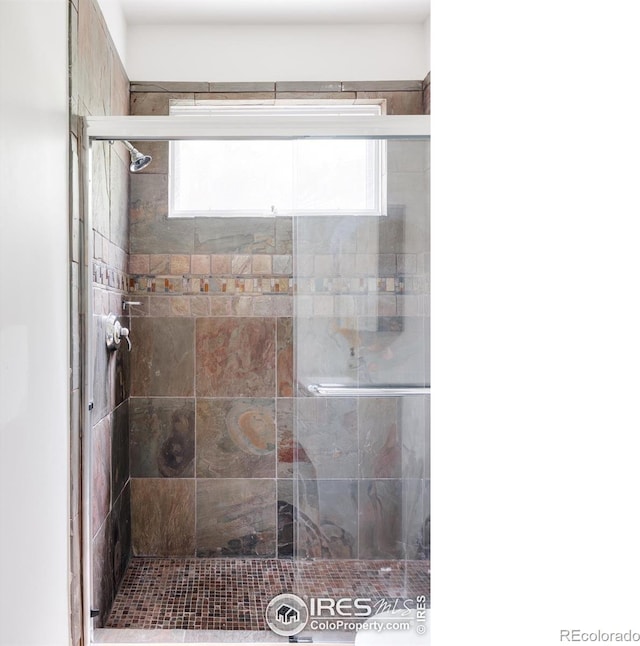 full bathroom with a stall shower