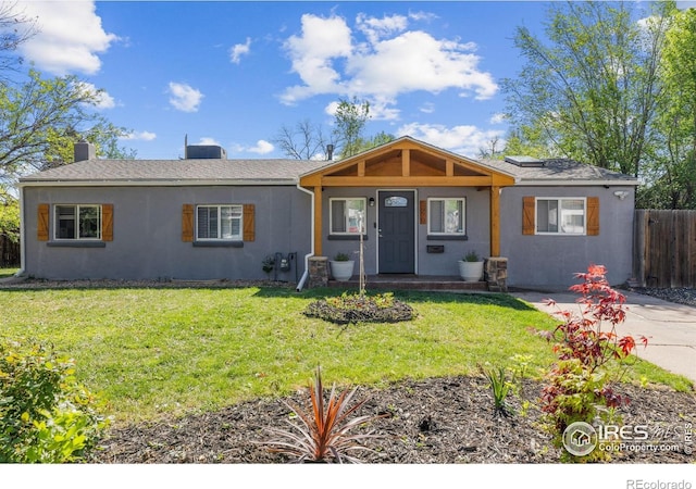 1970 Willow St, Denver, CO 80220 - single story home with stucco siding and a chimney
