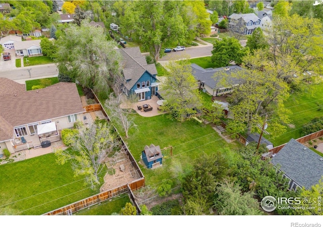 aerial view of residential area