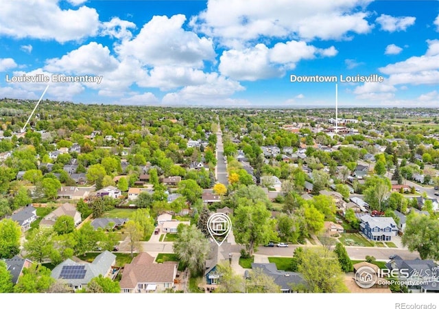 aerial view of residential area