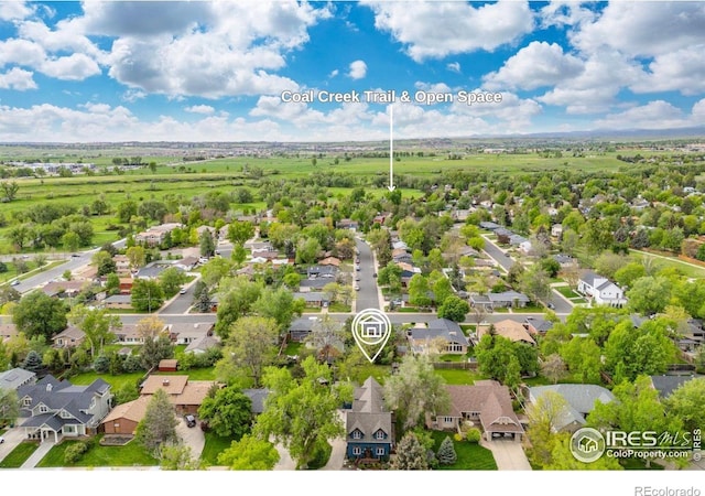 aerial view of residential area