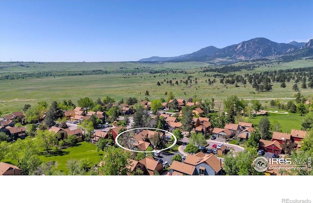 3582 Smuggler Way, Boulder, CO 80305 - aerial view of residential area featuring mountains