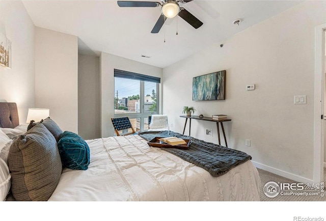 2625 W 25th Ave Unit 7, Denver, CO 80211 - bedroom featuring baseboards, carpet, and ceiling fan