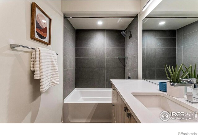 2625 W 25th Ave Unit 7, Denver, CO 80211 - full bath with vanity and recessed lighting