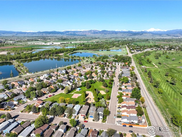 821 Hayden Ct, Longmont, CO 80503 - aerial view of property and surrounding area featuring a water and mountain view and nearby suburban area