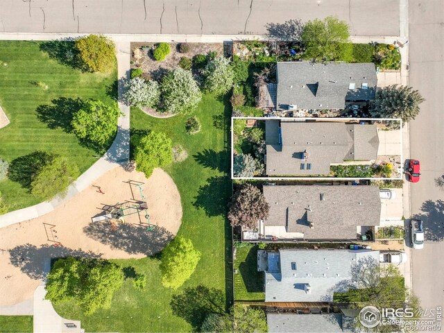 821 Hayden Ct, Longmont, CO 80503 - aerial view of property's location with property parcel outlined