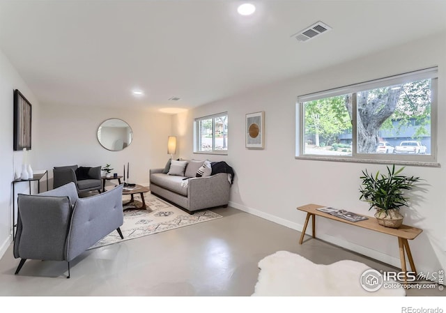 3410 Heidelberg Dr, Boulder, CO 80305 - living room with baseboards, recessed lighting, and concrete floors