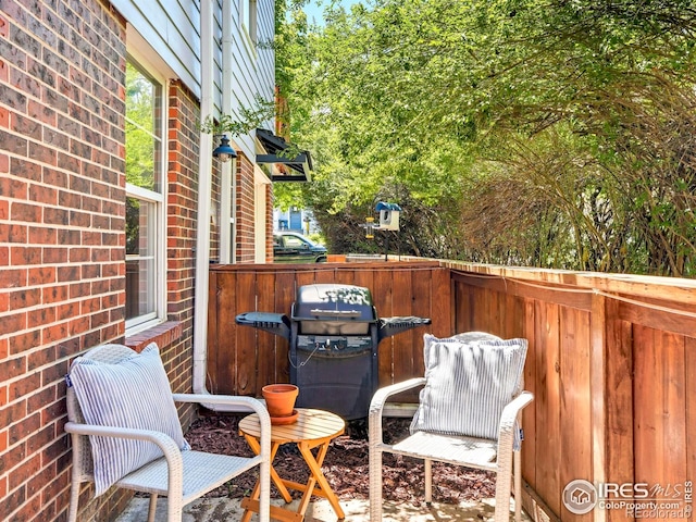 view of patio / terrace with area for grilling