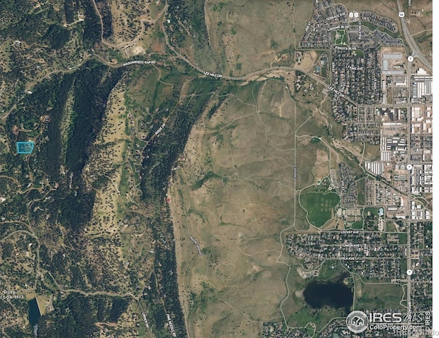aerial view of property's location