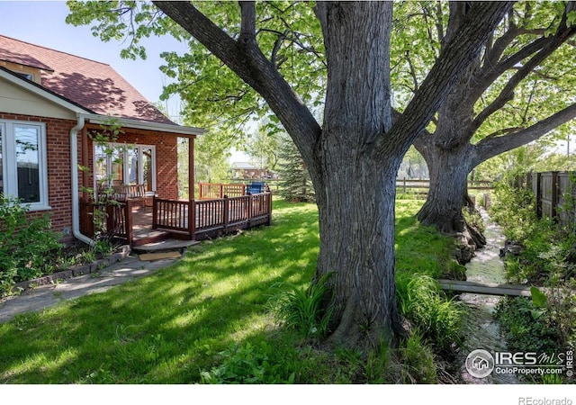 4743 Jay Rd, Boulder, CO 80301 - view of yard featuring a wooden deck