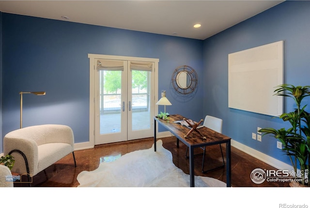 23111 County Road 1, Berthoud, CO 80513 - office space with french doors, baseboards, and recessed lighting