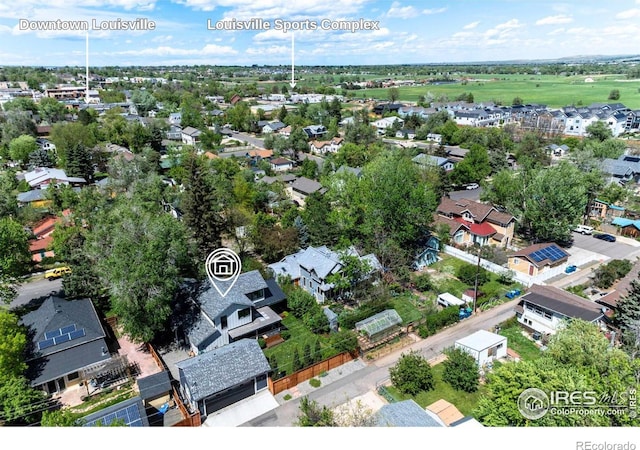 aerial view of residential area