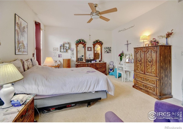 4312 Windmill Dr, Brighton, CO 80601 - carpeted bedroom featuring ceiling fan