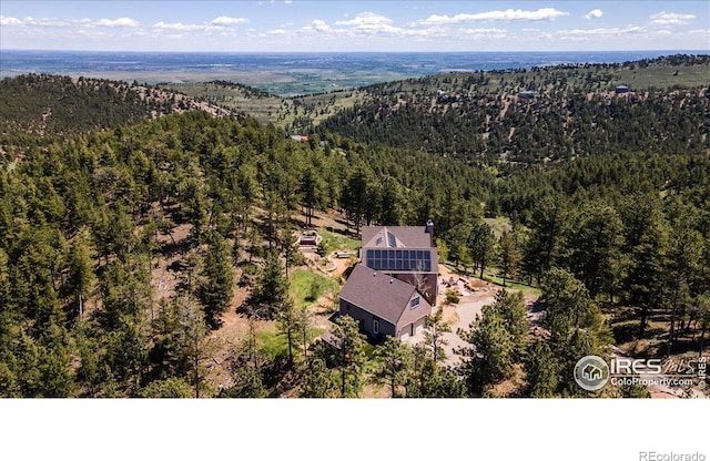 1057 Reed Ranch Rd, Boulder, CO 80302 - aerial view of property and surrounding area with a forest