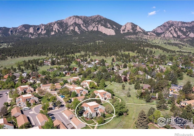 3193 Redstone Ln Unit B6, Boulder, CO 80305 - aerial perspective of suburban area with a mountainous background