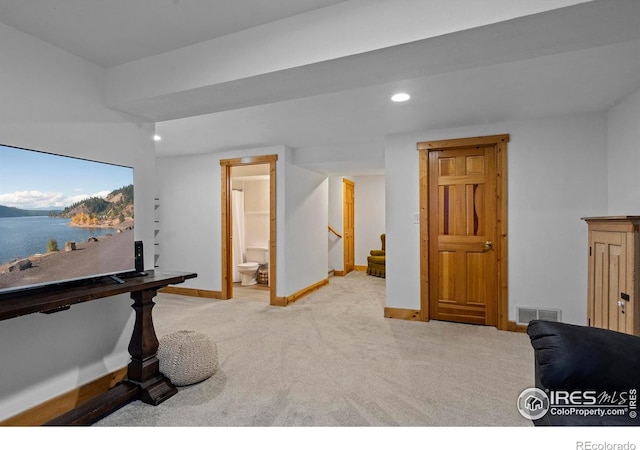 246 Rock Bridge Ln Unit 3, Windsor, CO 80550 - living room with carpet flooring, baseboards, and recessed lighting
