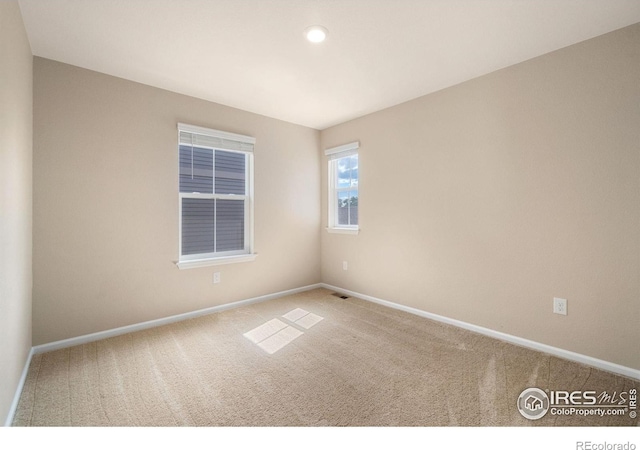 214 Tigercat Way, Fort Collins, CO 80524 - spare room with carpet, baseboards, and recessed lighting