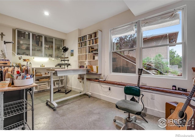 435 Quartz Way, Lyons, CO 80540 - office with finished concrete flooring and baseboards