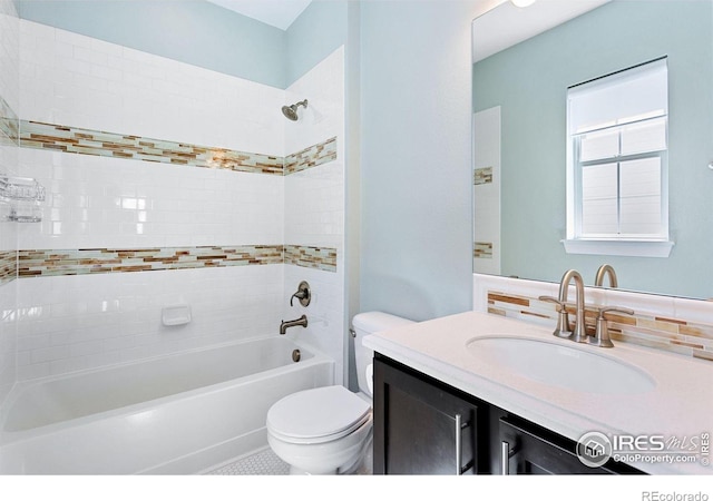16069 Pikes Peak Dr, Broomfield, CO 80023 - full bath with toilet, shower / washtub combination, and vanity