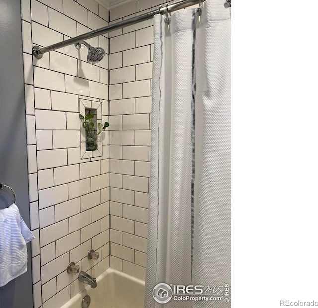 628 Endicott St, Fort Collins, CO 80524 - full bathroom with shower / bath combo with shower curtain