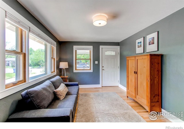 628 Endicott St, Fort Collins, CO 80524 - foyer entrance featuring light wood finished floors and baseboards
